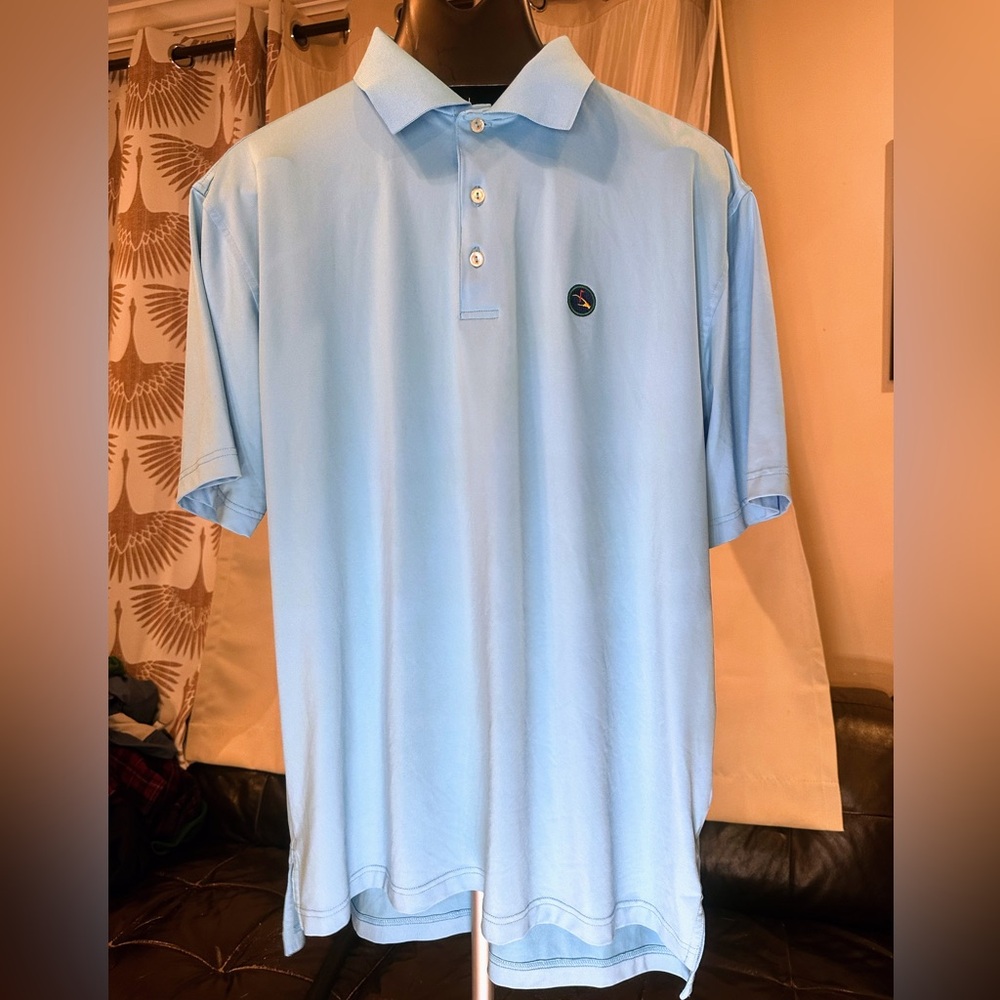 Peter Millar Summer Comfort Golf Polo Men’s Large Blue
